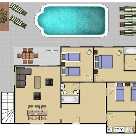Villa Urbanizacion Fuerteventura Golf Club Sleeps 6 With Pool Air Con And Wifi